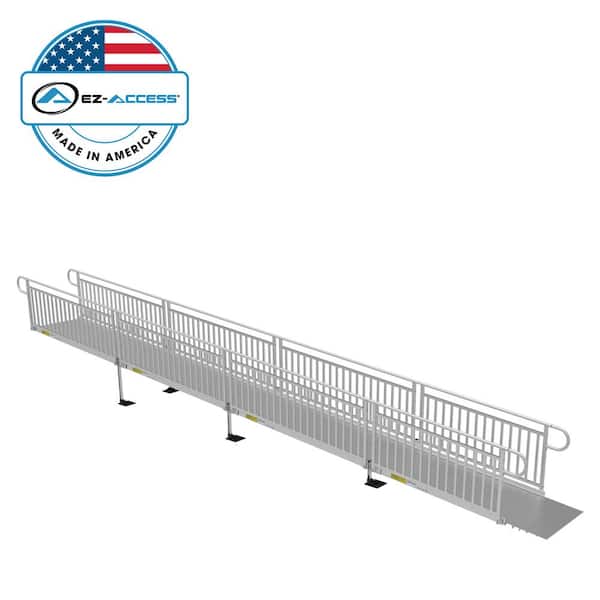 EZ-ACCESS PATHWAY 3G 30 ft. Wheelchair Ramp Kit with Solid Surface Tread and Vertical Picket Handrails