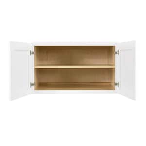 Lancaster White Plywood Shaker Stock Assembled Wall Kitchen Cabinet 36 in. W x 24 in. H x 24 in. D
