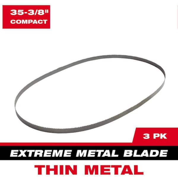 Milwaukee 35-3/8 in. 12/14 TPI Compact Extreme Thin Metal Cutting Band Saw Blade (3-Pack) For M18 FUEL/Corded Compact Bandsaw