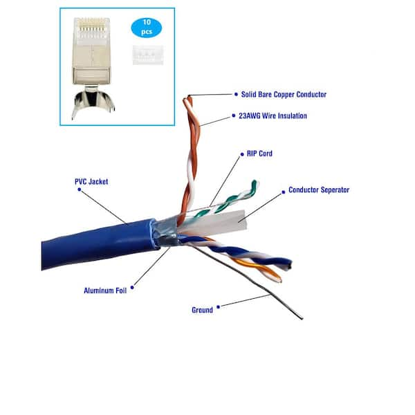 ethernet cable connector rj45 plug cat6 lan network conector rj45