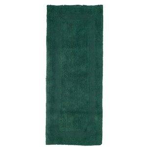 Green 2 ft. x 5 ft. Cotton Reversible Extra Long Bath Rug Runner