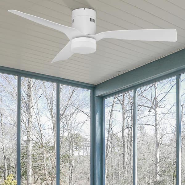 Carro Striver 52 In Indoor Outdoor White Smart Ceiling Fan Dimmable Led Light And Remote Works With Alexa Google Home Siri S523p L12 W1 1 Fm - Honeywell Dimmable 4 Ceiling Wall Led Light Installation Instructions