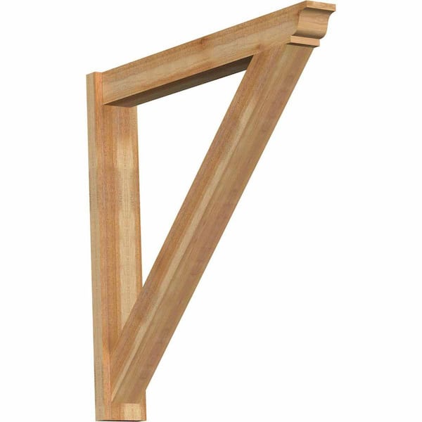 Ekena Millwork 6 in. x 42 in. x 42 in. Traditional Rough Sawn Western Red Cedar Outlooker
