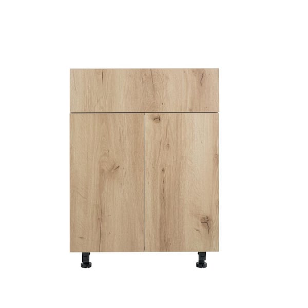 Radiance 30 in. W x 21 in. D x 34.50 in. H Ready to Assemble Slab Bath Cabinet in Light Oak
