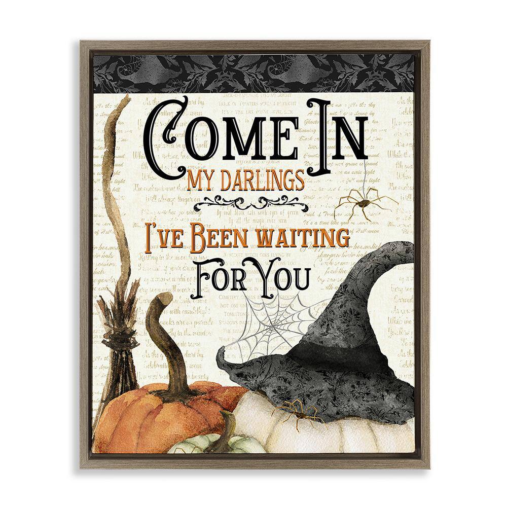 Spooky Witch Phrase by Deane Beesley 1-Piece Floater Frame Graphic Print Typography Poster Art Print 31 in. x 25 in. price history on PriceWatchPro