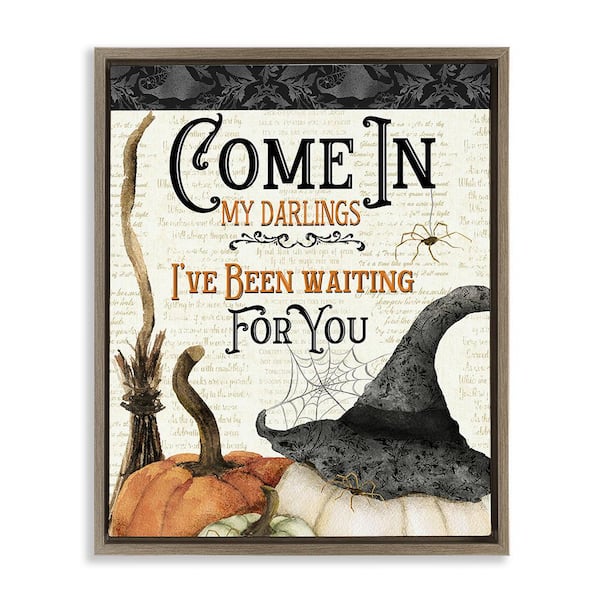 Stupell Industries Spooky Witch Phrase by Deane Beesley 1-Piece Floater Frame Graphic Print Typography Poster Art Print 31 in. x 25 in.