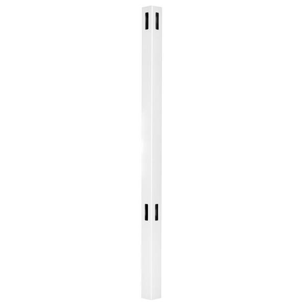 Veranda Pro Series 5x5x8 White Vinyl Woodbridge Routed End Fence Post