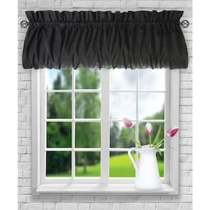 Stacey 15 in. L Polyester/Cotton Balloon Valance in Black