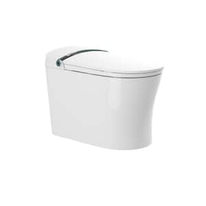 1-Piece 1.25 GPF Dual Flush Elongated Smart Bidet Toilet in Jade