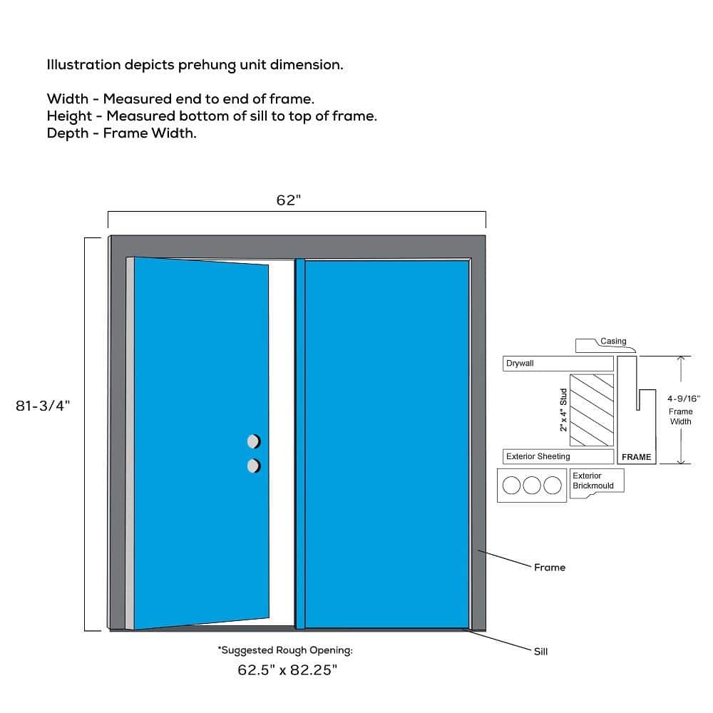 81.75'' Clear Glass Fiberglass Front Entry Door