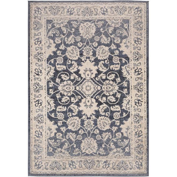 Aidyn Black 5 ft. 3 in. x 7 ft. 3 in. Area Rug