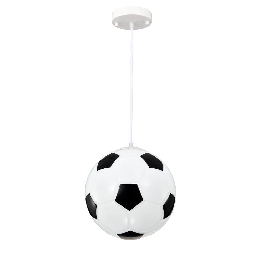 Greenvile Signature Black and White Soccer Ball 60-Watt 1-Light Soccer Pendant Light with Glass Shade, No Bulbs Included price history on PriceWatchPro