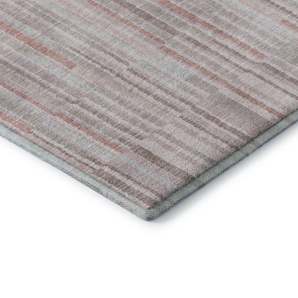 Mayfield Premium Machine Washable Abstract AMF2102 Coral 2 ft. x 3 ft. Accent Rug