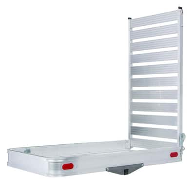 500 lbs. Capacity Hitch-Mounted Aluminum Cargo Carrier with Ramp