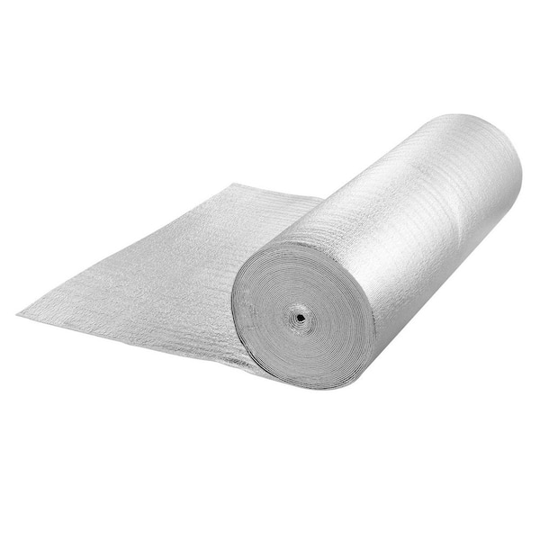 Double Reflective Insulation Roll, Foam Core, 3.2 mm 48 in. x 100 ft. Radiant Barrier, 1 Pack, for Window RV Roof