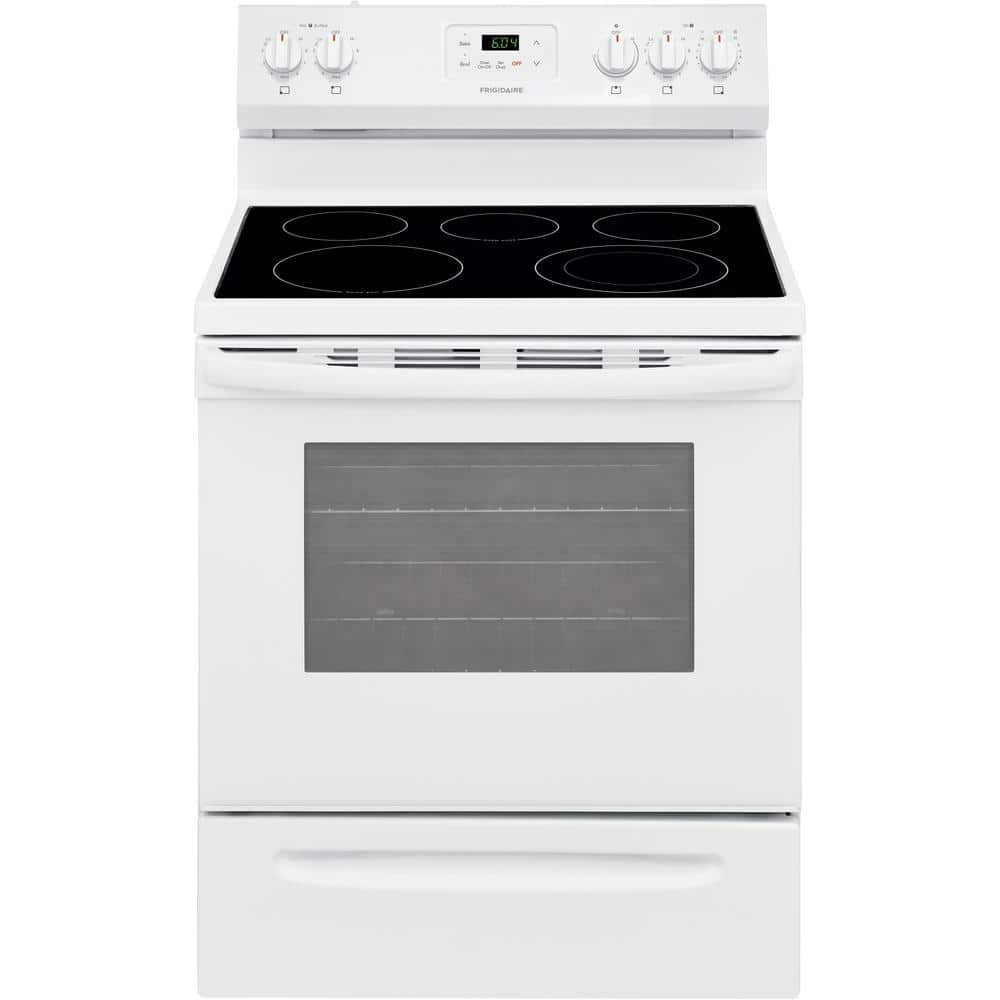 Frigidaire 30 in. 5.3 cu. ft. Electric Range with Manual Clean in White -  FCRE3052AW