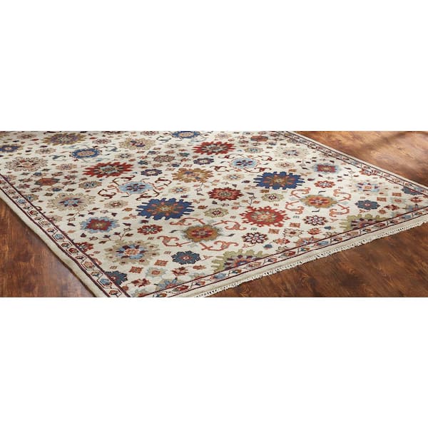 Umbria 2 ft. x 3 ft. Ivory/Multi-Colored Abstract Washable Area Rug