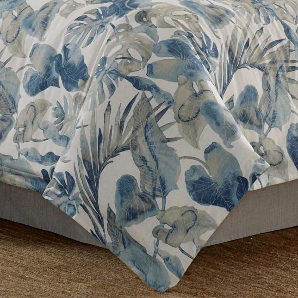Full/Queen Blue Cotton Nautical Duvet Cover Set