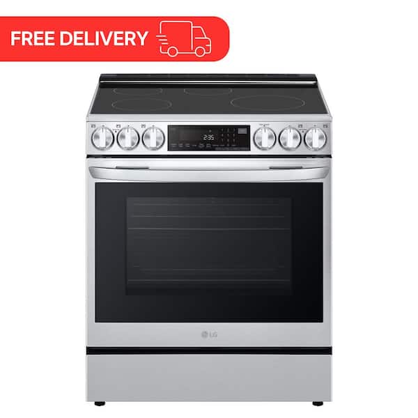 30 in. 5 Burner Element Slide-In Induction Range with InstaView and Air Fry in PrintProof Stainless Steel
