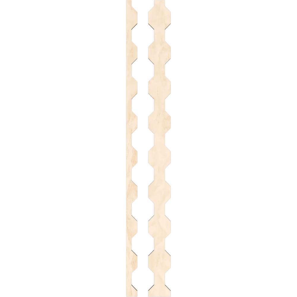 Pontiac Birch Adjustable Decorative Wood Slat Wall Panel Kit