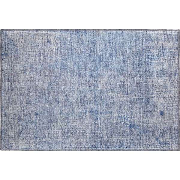 Mayfield Premium Machine Washable Abstract AMF2087 Blue 2 ft. x 3 ft. Accent Rug