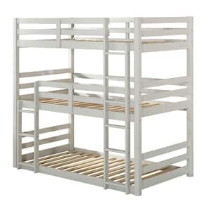 Ronnie Light Gray Twin Bunk Bed