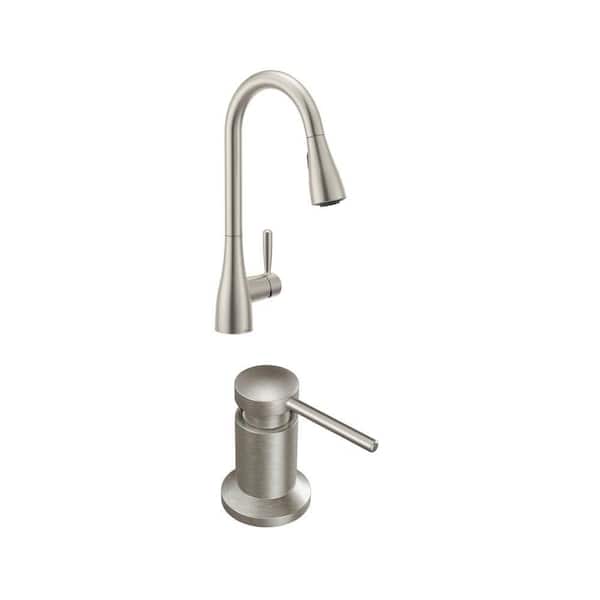 Doherty Pull-Down Kitchen Faucet with Power Clean and Soap Dispenser in Spot Resist Stainless