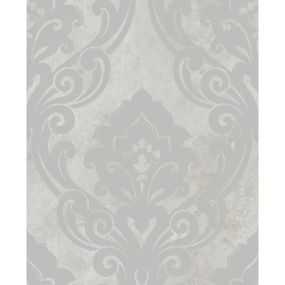 Vogue Damask Metallic Silver and Tan Paper Strippable Roll (Covers 56.05 sq. ft.) price history on PriceWatchPro