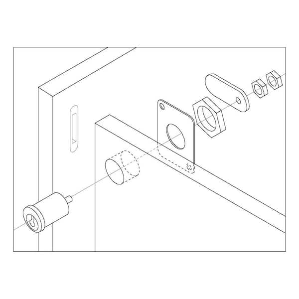 Cam Lock, 19 mm (3/4), Keyed Cabinet Locks-SC, Keyed different Hafele