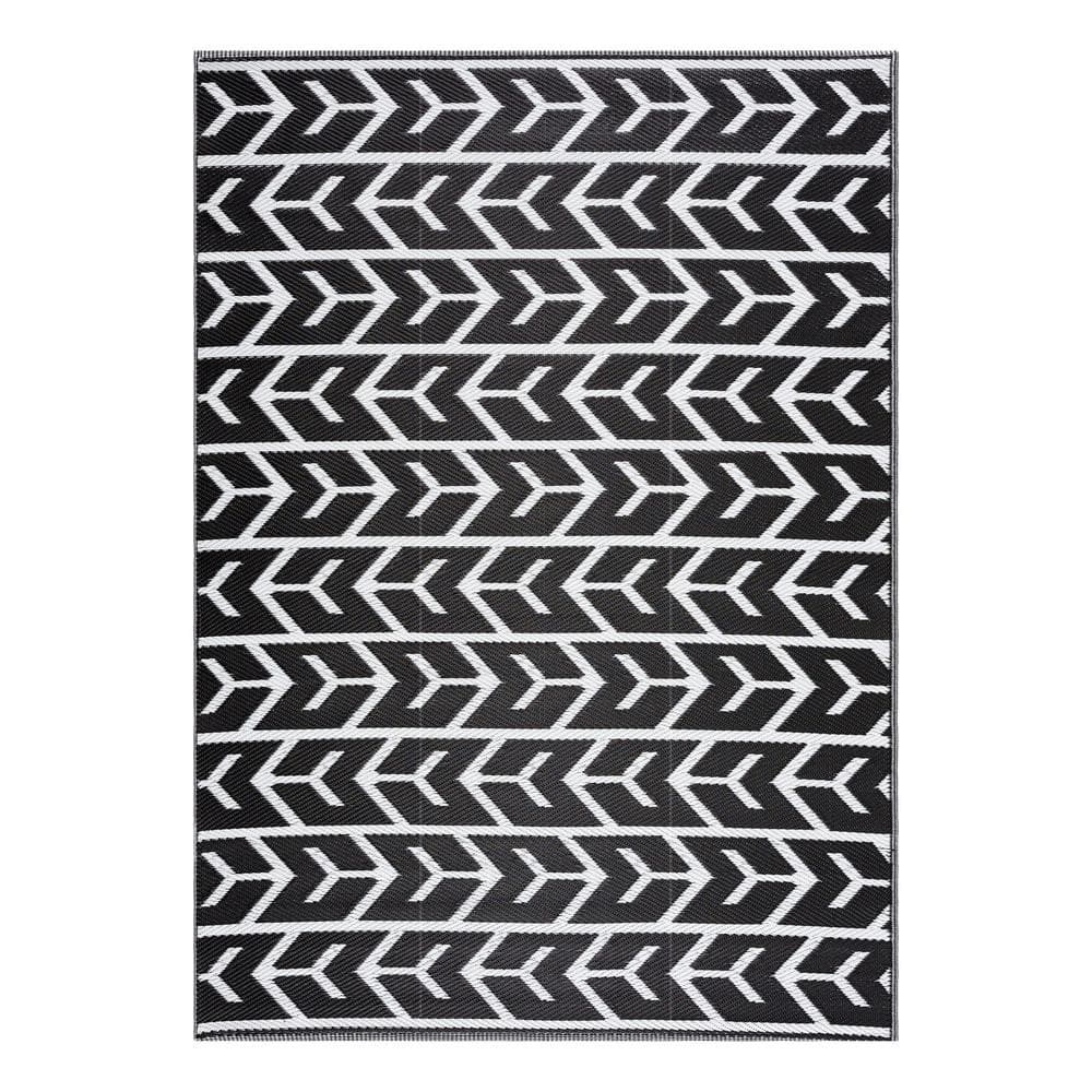 PLAYA RUG Amsterdam Black and White 10 ft. x 14 ft. Folded Reversible ...