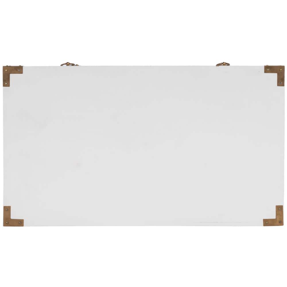 Forster Glossy White 3-Drawer Accent Chest with Steel Accents
