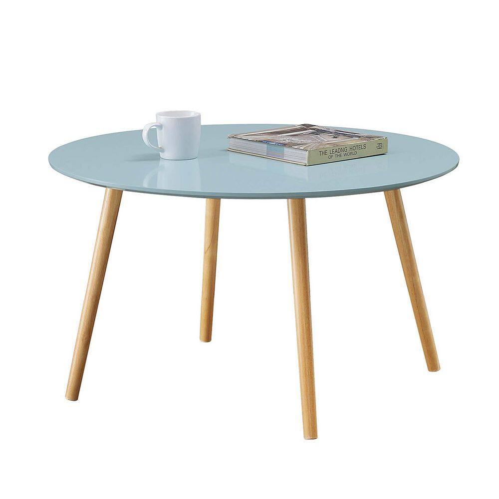 Oslo 32" Sea Foam Round Wood Coffee Table
