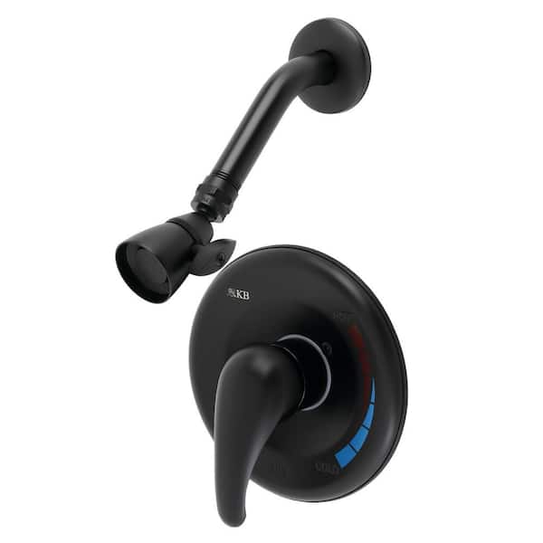 Kingston Brass Chatham Single-Handle 1-Spray Shower Faucet in Matte Black (Valve Included)