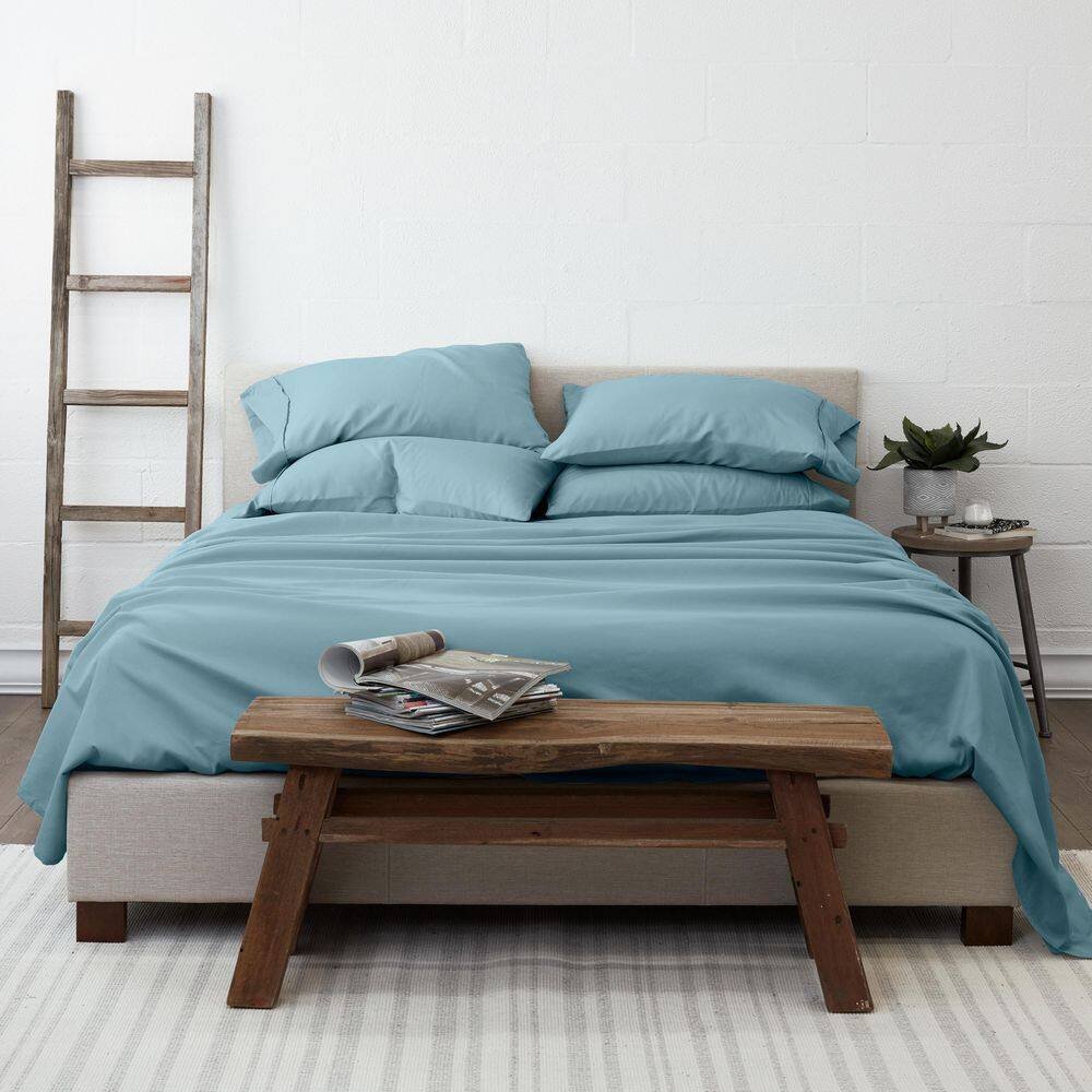Ocean Blue California King Deep Pocket Microfiber Sheet Set