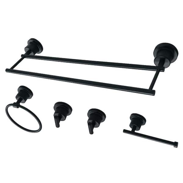 Modern Overhang Bathroom Hardware - Matte Black