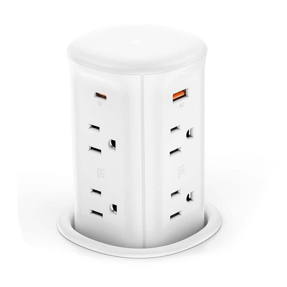 6 ft. 8-Outlet Surge Protector with 2 USB-A Ports, 2 USB-C Ports, Wireless Charging, Concealed Pop Up Design price history on PriceWatchPro