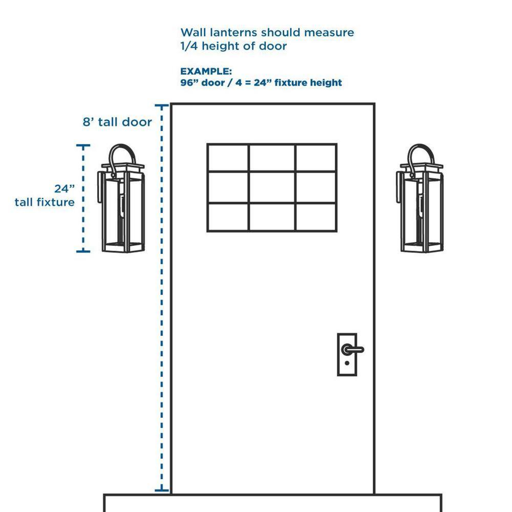 Black 6.5" Dimmable Glass Globe Outdoor Wall Lantern