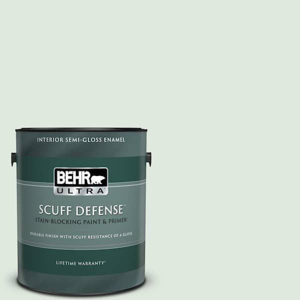 BEHR ULTRA 1 gal. #460E-1 Meadow Light Extra Durable Semi-Gloss Enamel Interior Paint & Primer