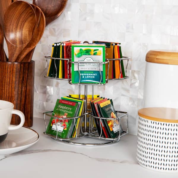 Vertical Tea Bag Organizer Bamboo Tea Bag Holder Sugar Packets Creamers  Storage Wooden Box for Home Office Kitchen Coffee - AliExpress
