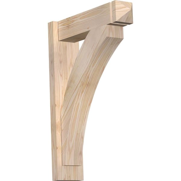 Ekena Millwork 6 in. x 28 in. x 20 in. Douglas Fir Thorton Arts and Crafts Smooth Outlooker