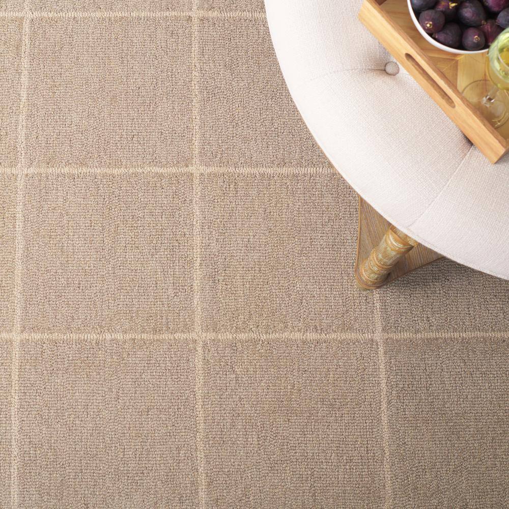 Ivory Hand-Tufted Wool and Synthetic Area Rug, 3' x 5'