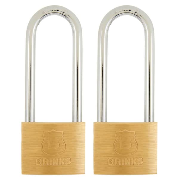1-9/16-in. (40 mm) Solid Brass Keyed Padlock, 2-1/2-in. Shackle, 2-Pack (Keyed Alike)