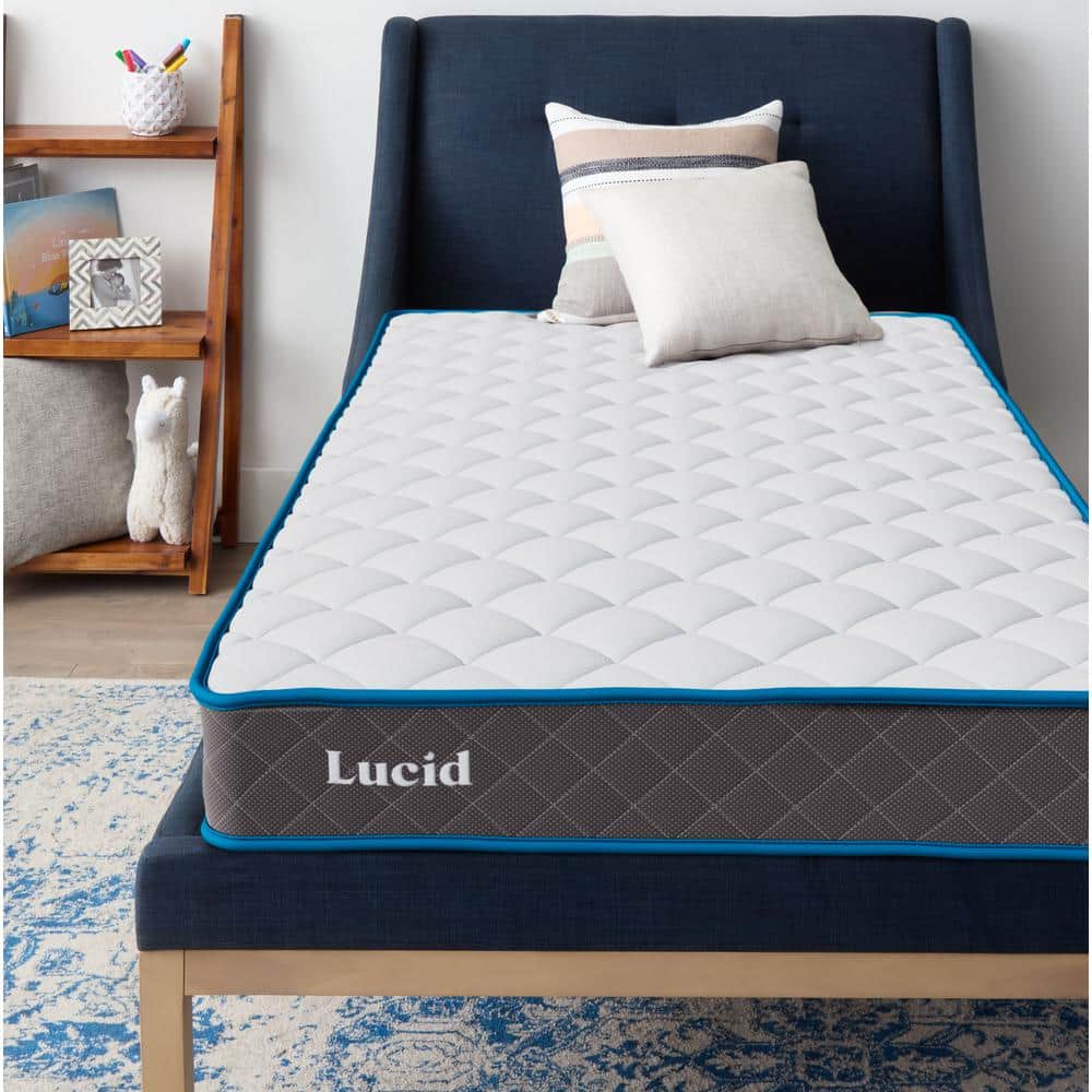 Lucid Comfort Collection 7 in Firm Bonnell Spring Tight Top Full Mattress  LUCC07FFGRSP - The Home Depot