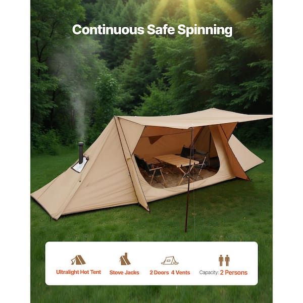 VEVOR Camping Hot Tent, Lightweight Bushcraft Tent with Stove Jack