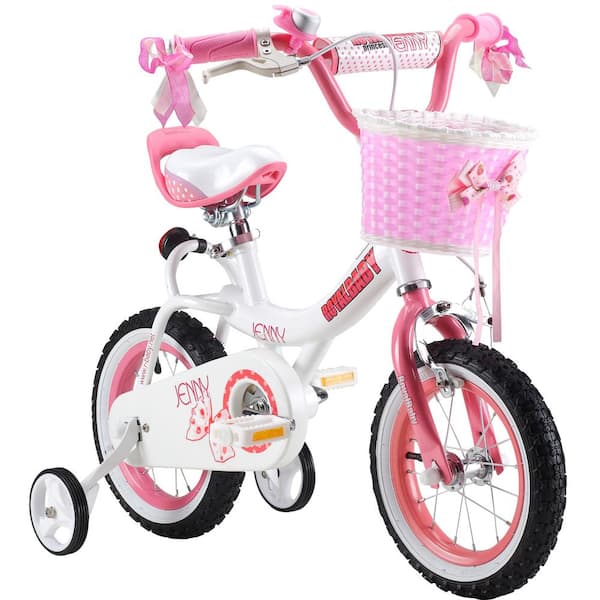 Royalbaby 16 in. Jenny Princess Pink Girl's Bike with Training Wheels and Basket, Wheels