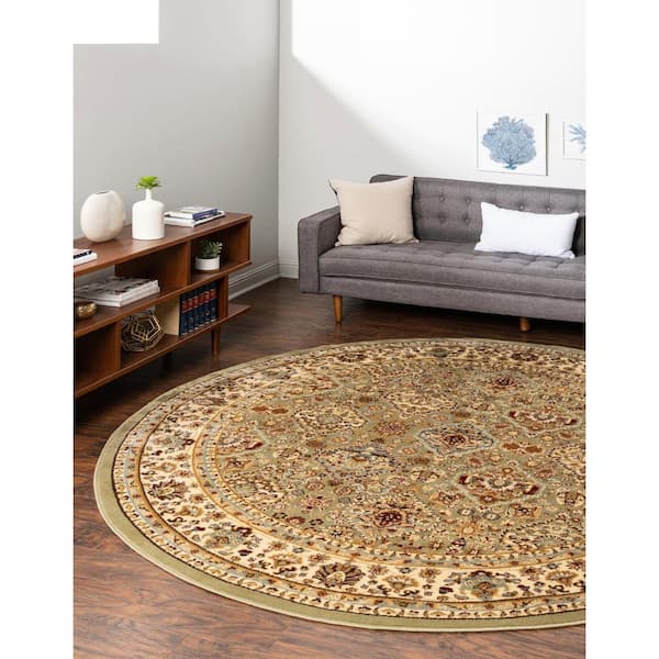 Voyage Colonial Light Green 6' 0 x 6' 0 Round Rug