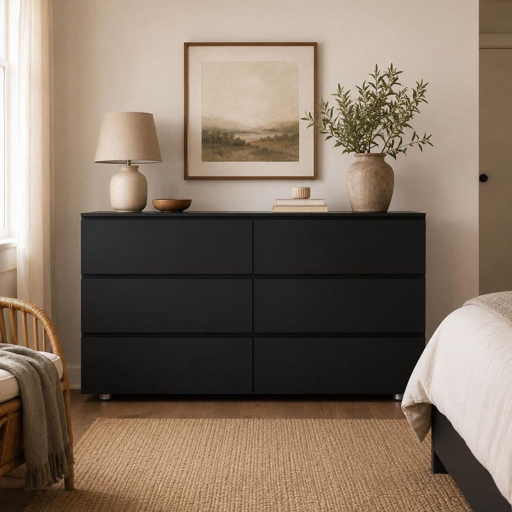 6 drawer black ikea dresser Black dresser - IKEA Malm 6 drawer - Dressers & Chests of Drawers - New York, New York | Facebook Marketplace
