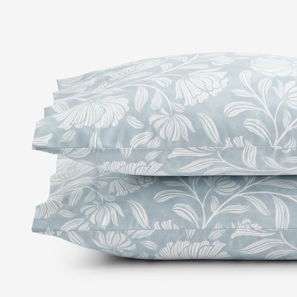The Company Store Legends Hotel Maytime Wrinkle-Free Blue Shadow Sateen Standard Pillowcase (Set of 2)