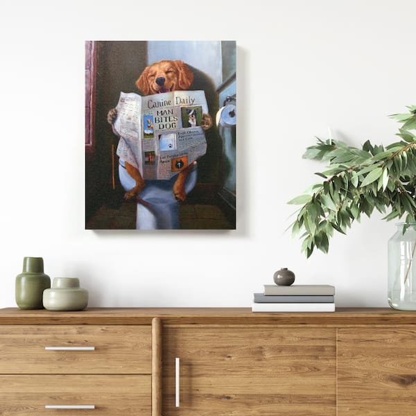 Empire Art Direct Dog Gone Funny" Graphic Art Print on Wrapped Canvas Dog Wall Art