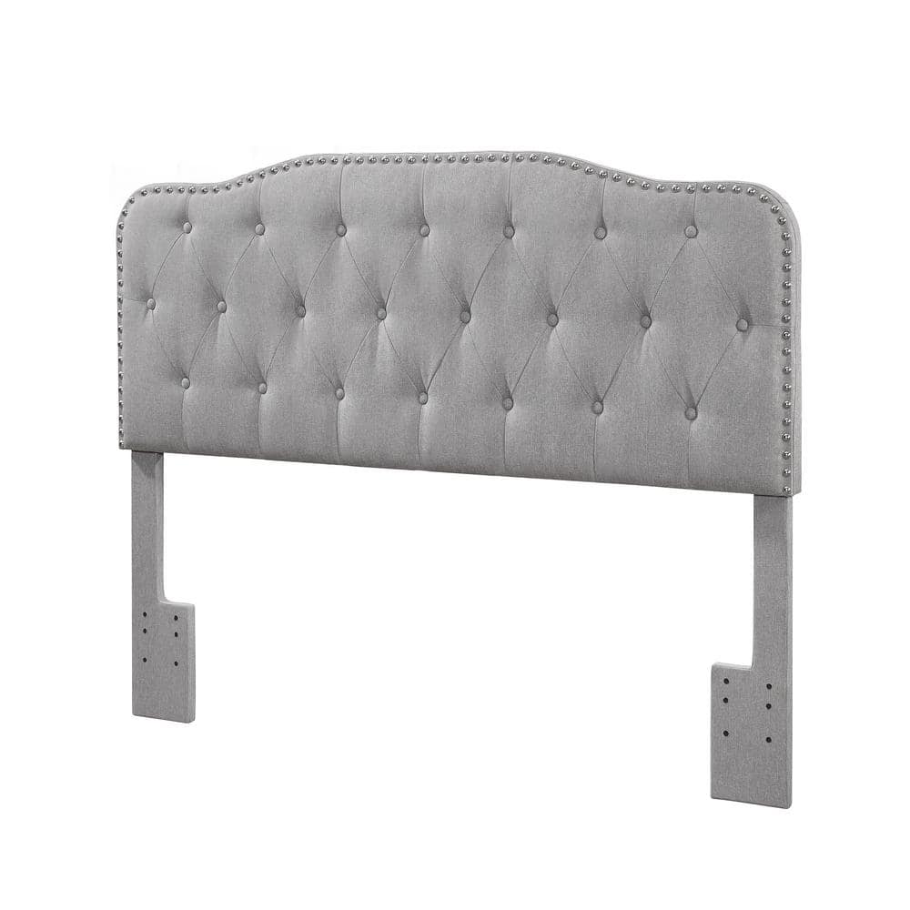 Best Quality Furniture Carolina 65 In. Full/Queen Smoke Gray ...